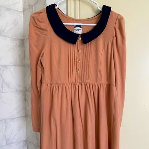 Mini dress with collar